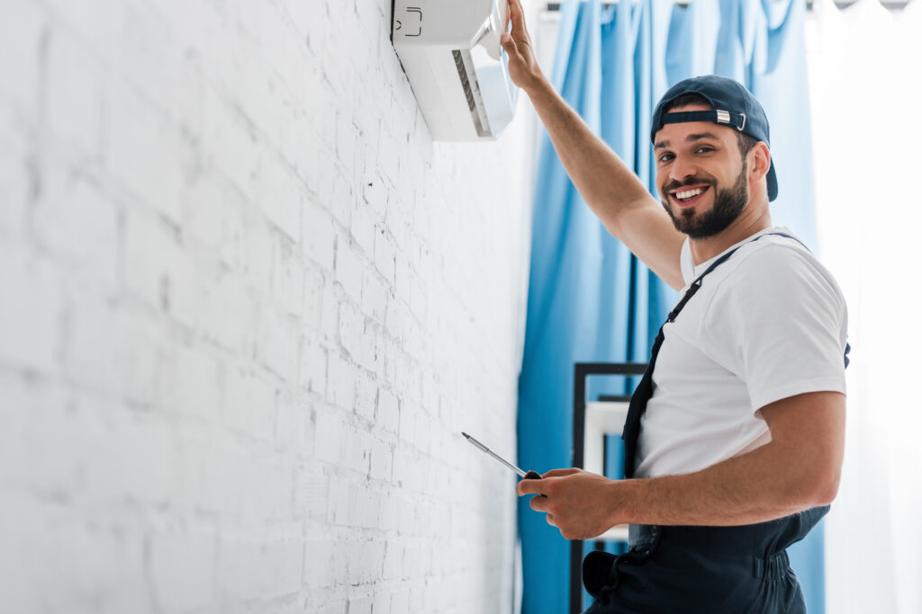 HVAC Employee Smiling On the Job